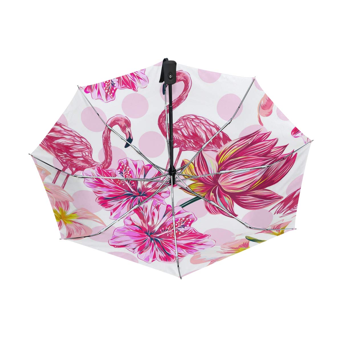 Amazon｜Mr.煌 折りたたみ傘 軽量 美しい フラミンゴ 派手な ピンク 花